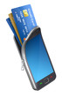 Credit cards in the mobile phone Credit cards in the mobile phone