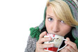 Heiße Tasse Kaffee trinken