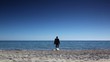 Video: Man in suit stand on beach, then walked and immersed sea water Man in suit stand on beach, then walked and immersed sea water