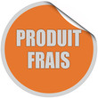 Sticker orange curl oben PRODUIT FRAIS