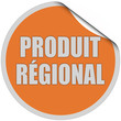 Sticker orange curl oben PRODUIT RÉGIONAL