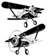 Vector: Vector retro biplane Vector retro biplane