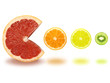 Foto: grapefruit with orange, lemon and kiwi grapefruit with orange, lemon and kiwi