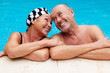 pool senior couple