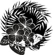 Flower abstract grunge background