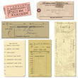 Old paper objects - vintage tickets, letters, notes - for design Old paper objects - vintage tickets, letters, notes - for design