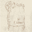 Vintage Love Postcard - for design, invitation, congratulation, Vintage Love Postcard - for design, invitation, congratulation,