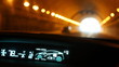 Driving through tunnel in car Driving through tunnel in car