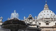 Fountain and Dome St. Peters Basilica in Vatican