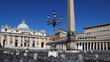 Area with chairs in front of St. Peters Basilica at Vatican