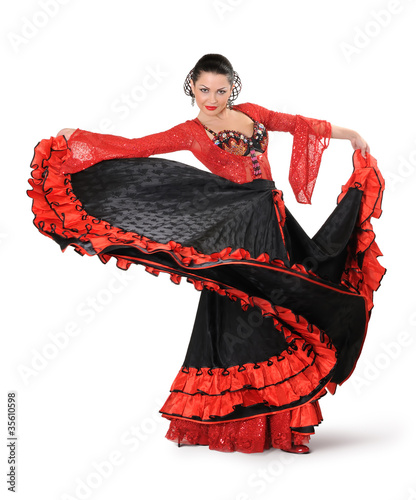 Photo: Young elegance flamenco dancer in action Young elegance flamenco dancer in action