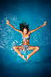 Photo: Bathing in blue. Bathing in blue.