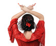 Young girl elegance in the style of flamenco