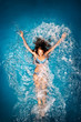 Bathing in blue.