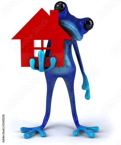 Illustration: Blue frog Blue frog