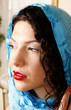 Woman with scarf