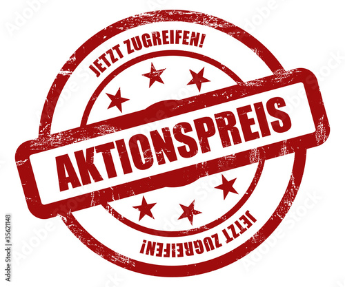 Illustration: Sternen Stempel rot RT AKTIONSPREIS Sternen Stempel rot RT AKTIONSPREIS