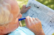 Senior man with newspaper