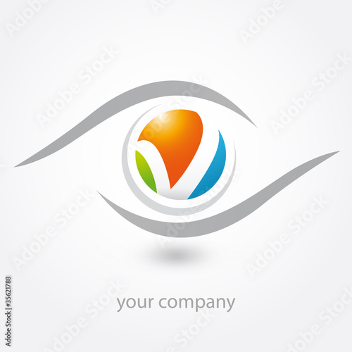 Vector: logo, v, optique, opticien, diagnostic logo, v, optique, opticien, diagnostic