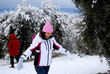 Playing in the snow