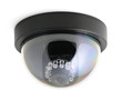 CCTV security camera isolated on white background