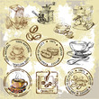 vector coffee elements vector coffee elements