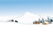 Winter landscape with high mountains Winter landscape with high mountains