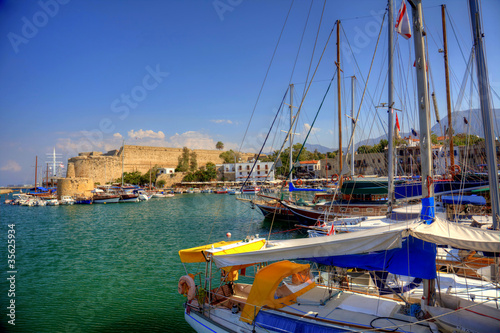 Photo: Harbour and medieval castle in Kyrenia, North Cyprus Harbour and medieval castle in Kyrenia, North Cyprus