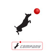 Vektor: Logo dog jumping # Vector Logo dog jumping # Vector