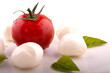 Toamto with mozzarela and basil