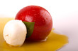 Mozarella, basil and tomato