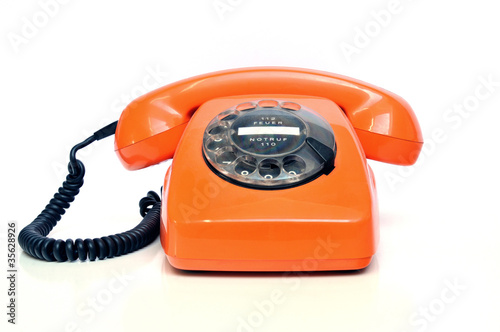 Photo: Retro Telefon Orange Retro Telefon Orange