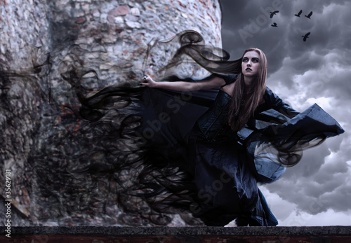 Photo: Portrait of a young witch. Portrait of a young witch.