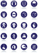 Vektor: International communication signs for workplaces International communication signs for workplaces