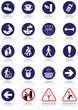 Vektor: Miscellaneous international communication signs Miscellaneous international communication signs