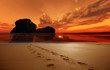 Footprints in the sand