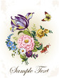 Vintage postcard with flowers Vintage postcard with flowers