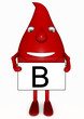 Blutmännchen mit Blutgruppe B