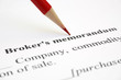 Broker memorandum Broker memorandum