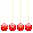Boules de Noël rouges déco étoiles Boules de Noël rouges déco étoiles