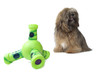lhassa apso et son jouet en plastique