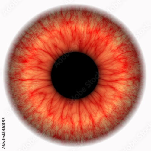 Illustration: abstract eye with red threads abstract eye with red threads