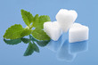Stevia und Zuckerherzen