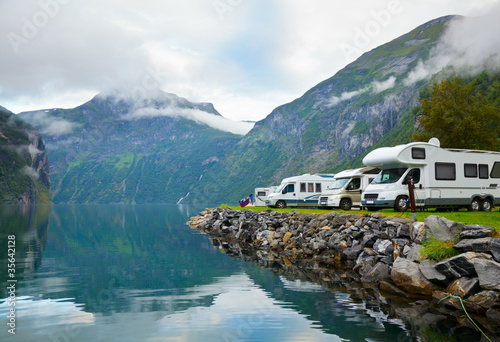 Photo: Camping by fjord Camping by fjord
