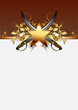 ornate frame with star and sabers