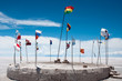 Flags at the salt hotel, Uyuni (Bolivia)