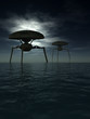 Alien Tripods In Ocean