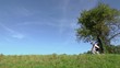 young man training on mountain bike
