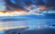 a photo of dramatic ocean sunset a photo of dramatic ocean sunset