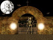 Illustration of the cemetery guardian. Illustration of the cemetery guardian.
